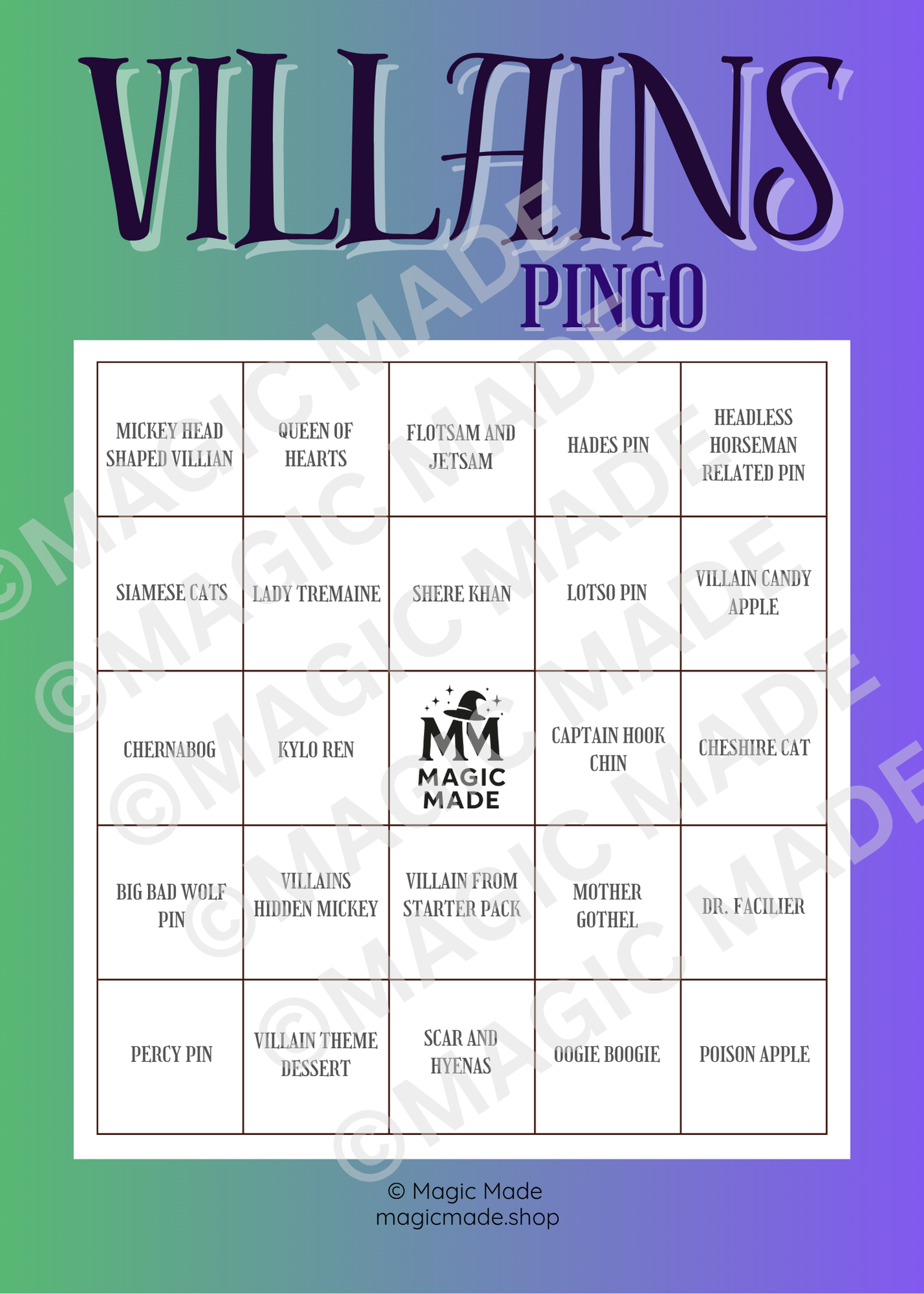 VILLAINS Pingo - Vol 1