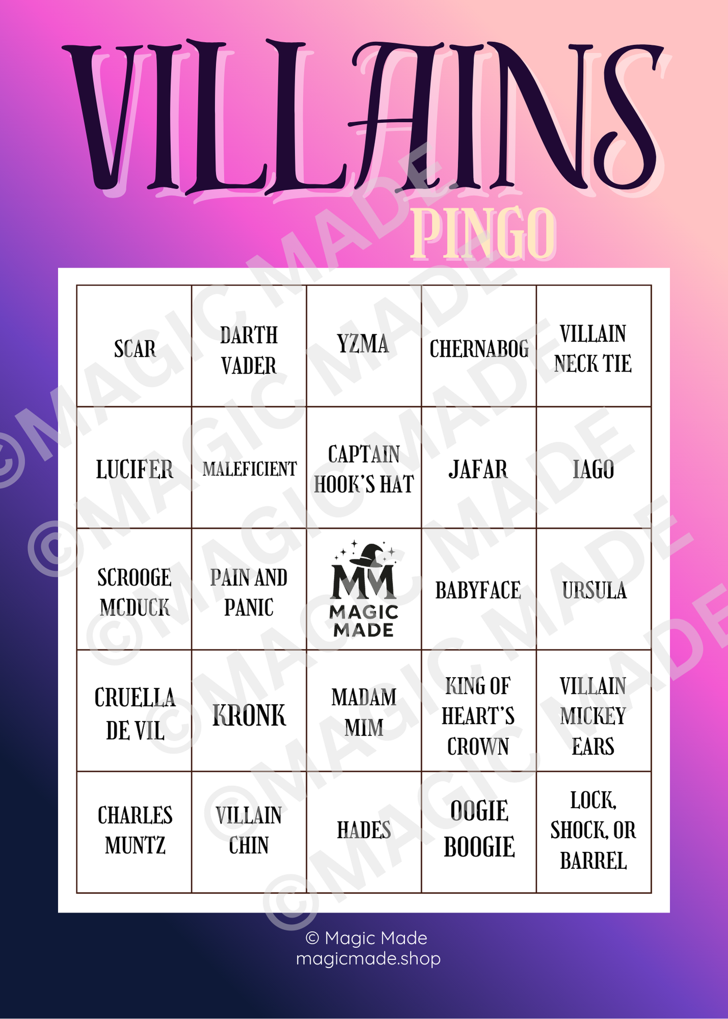 VILLAINS Pingo - Vol 2