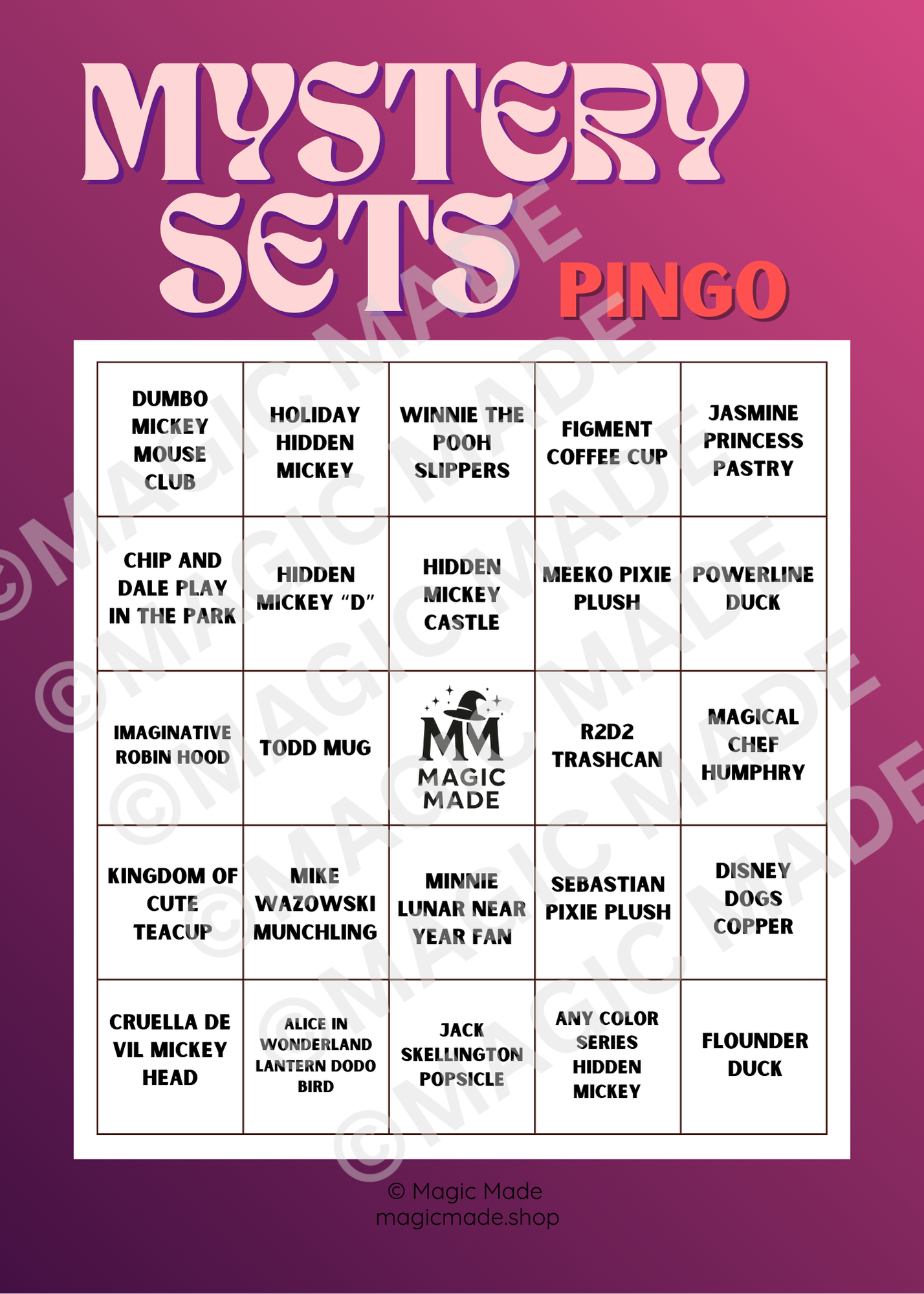 MYSTERY SETS Pingo - Vol 1