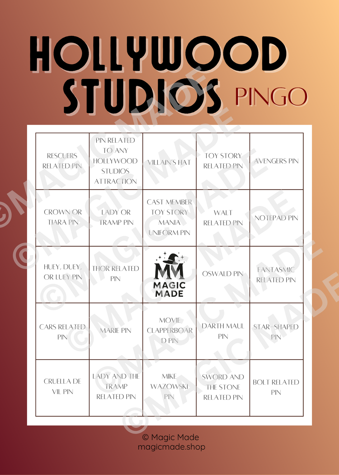 HOLLYWOOD STUDIOS Pingo - Vol 1